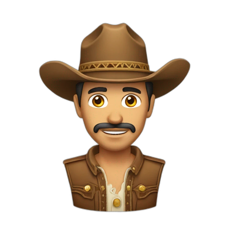 Vaquero en caballo y sombrero emoji