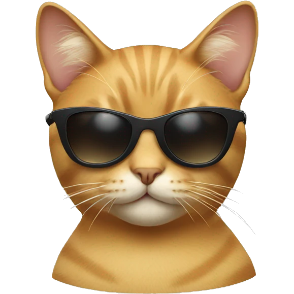 Cat with sunglasses emoji