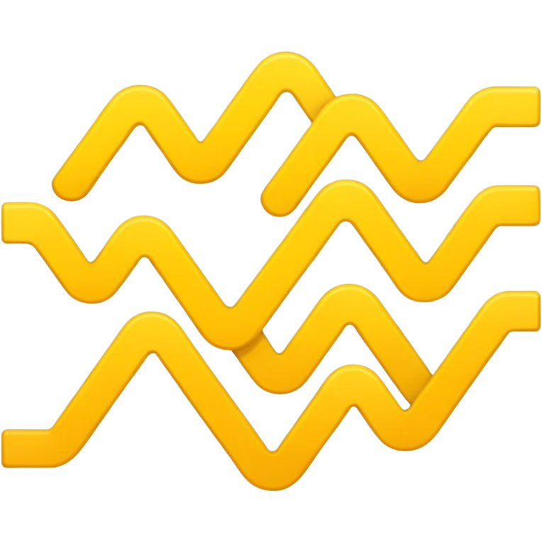 A chart emoji but instead of it going up or down it zigzags in the middle with a yellow color emoji
