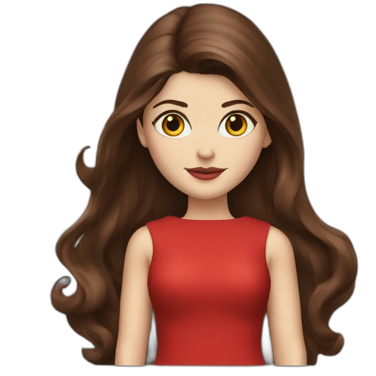 Alexandra Daddario red dress emoji