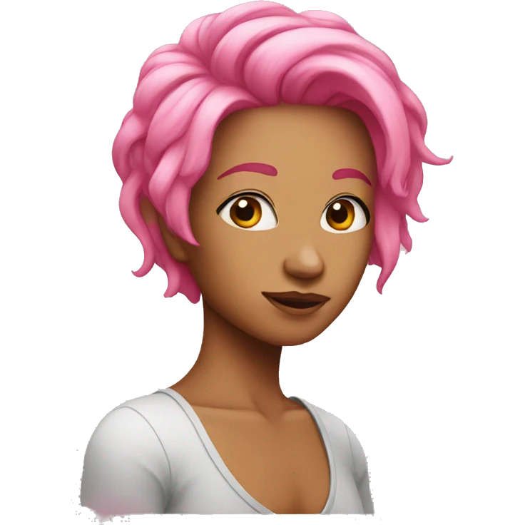pink haired  emoji