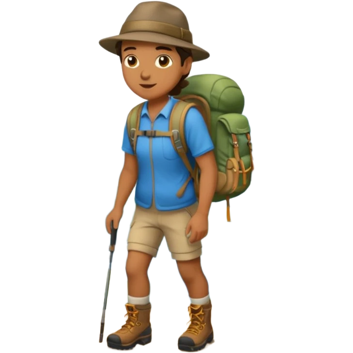 Hiker with backpack emoji