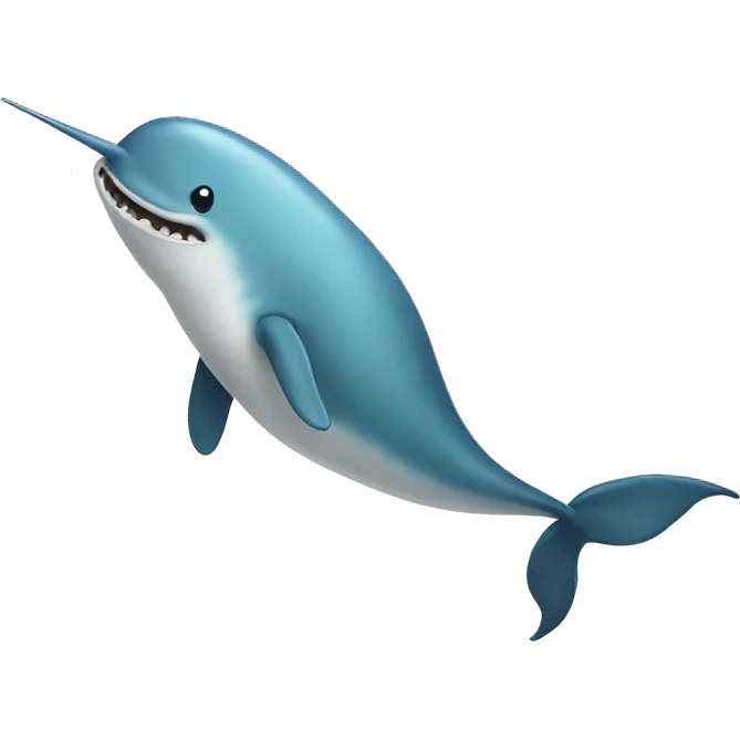 Narwhal doing a back flip emoji