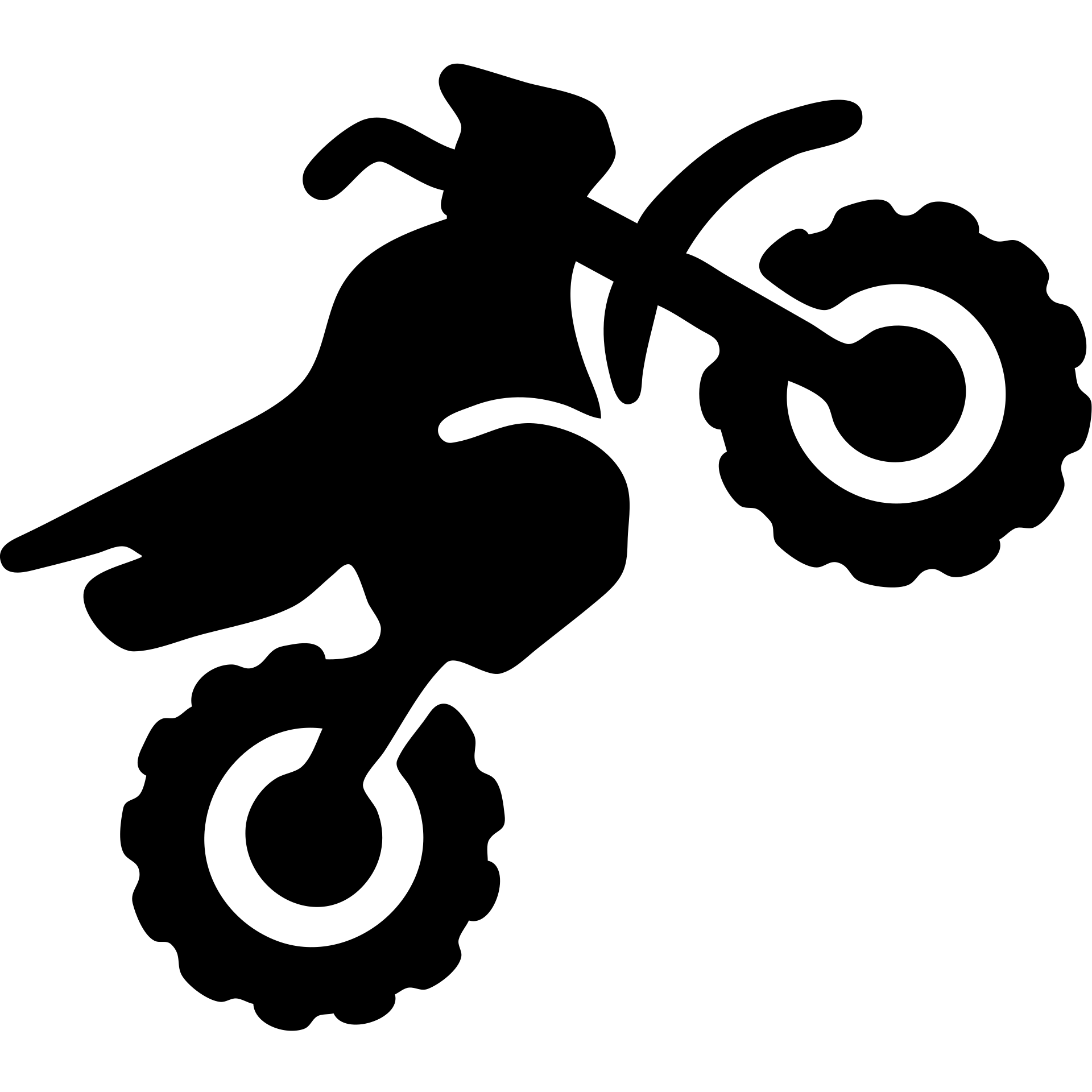 supermotard motorcycle doing a wheelie, solid black icon emoji