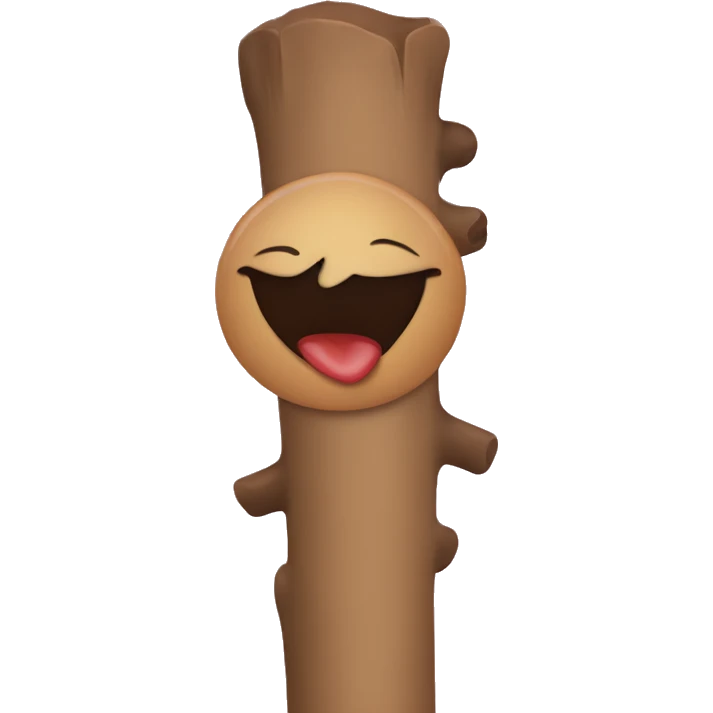 Stick kissing angle  emoji