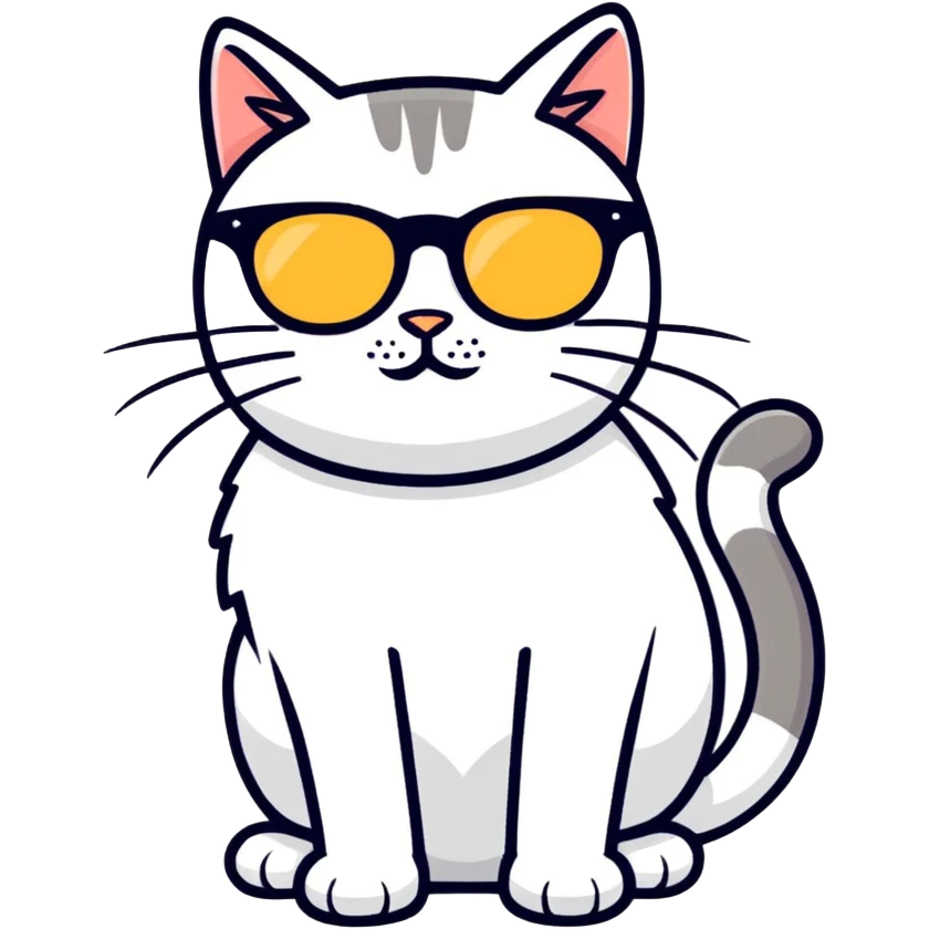 Cat with sunglasses emoji