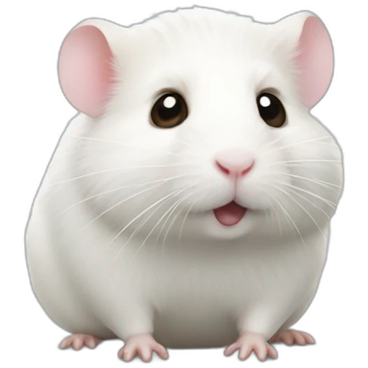 White hamster emoji