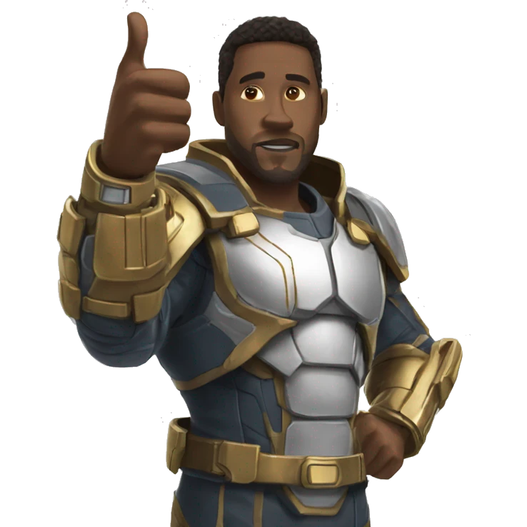 focused Scifi-gauntlet Thumbs-up emoji