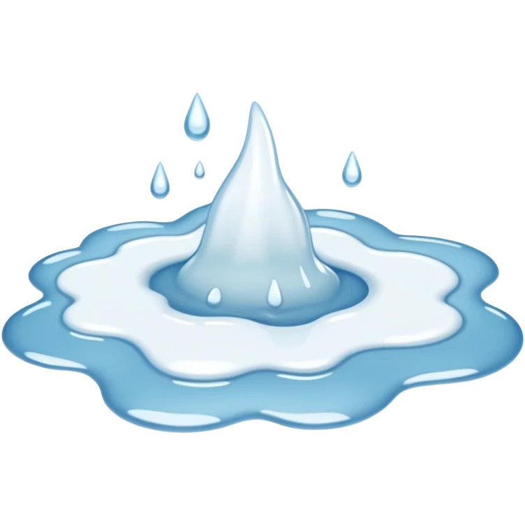 a small puddle of white liquid emoji