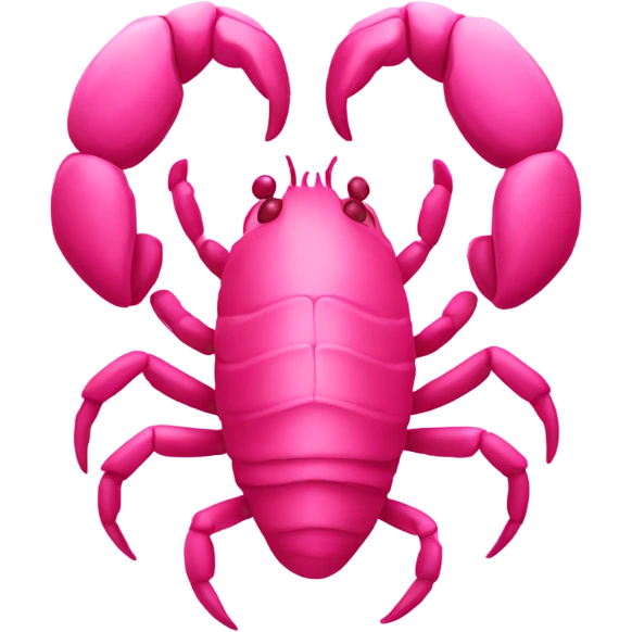 Pink scorpion heart emoji