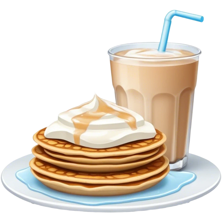 tostadas francesas con leche con hielo y cafe emoji