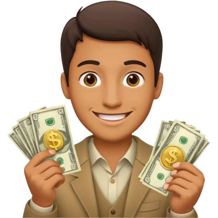 Maintenance guy with money emoji