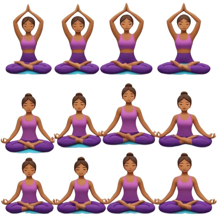 different yoga poses Girl emoji