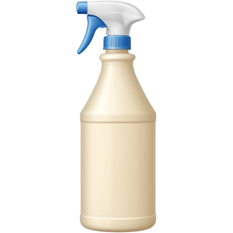 surface cleaner bottle, cream colored, white cap emoji