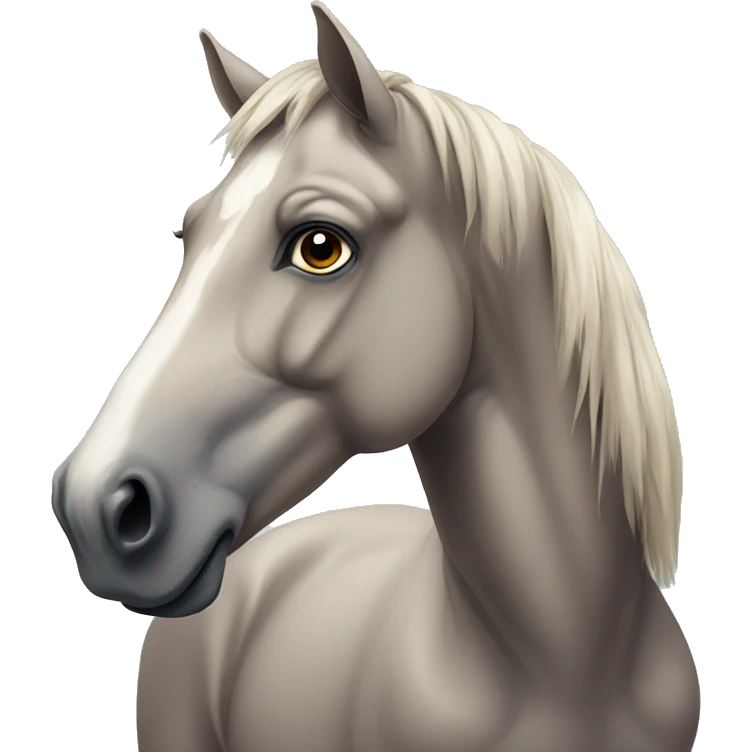 A horse looking sad  emoji