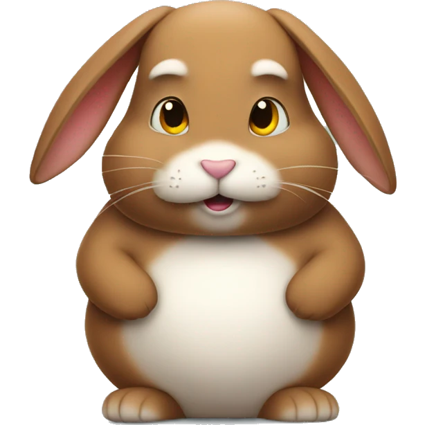 Brown fat rabbit emoji