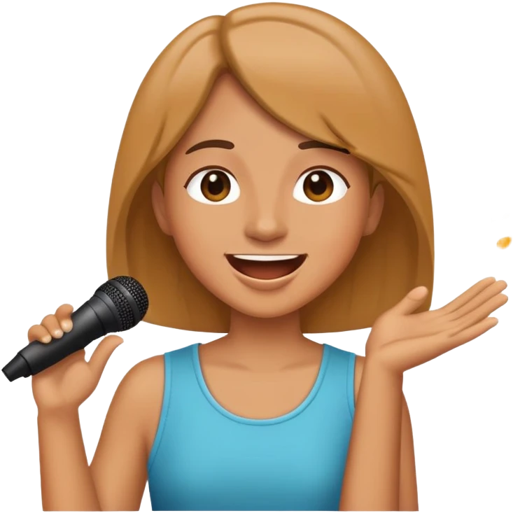 person singing emoji