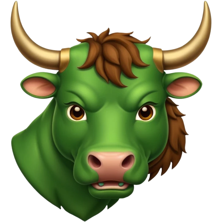 Green bull emoji