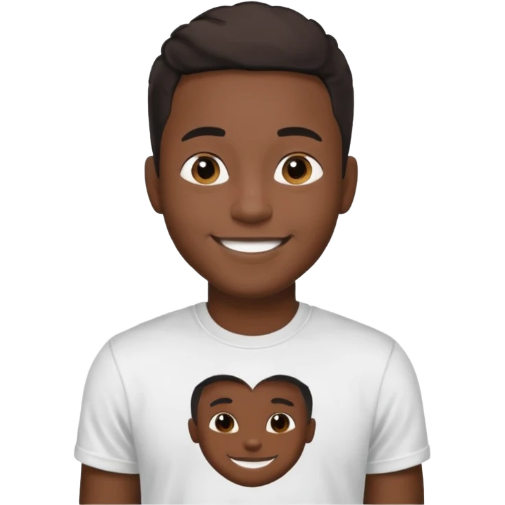 black young adult male with care free persona emoji