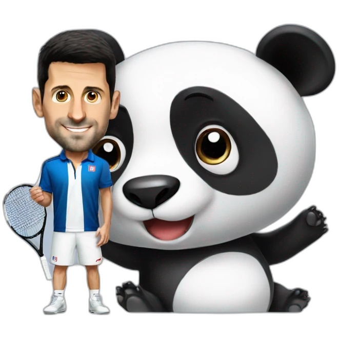 NOVAK DJOKOVIC WITH A PANDA emoji