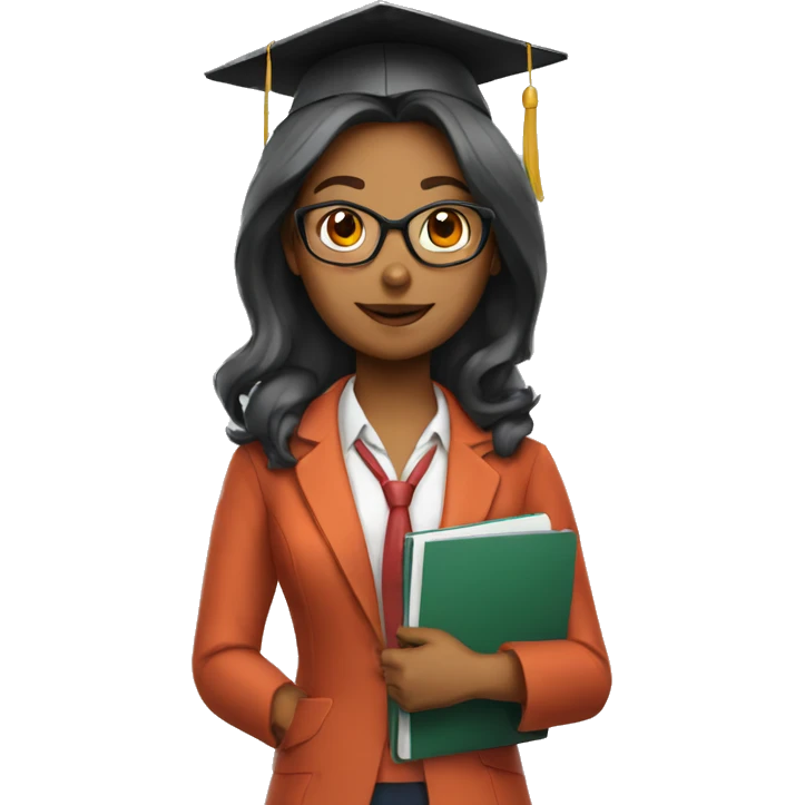 A female fox dressed as a teacher emoji