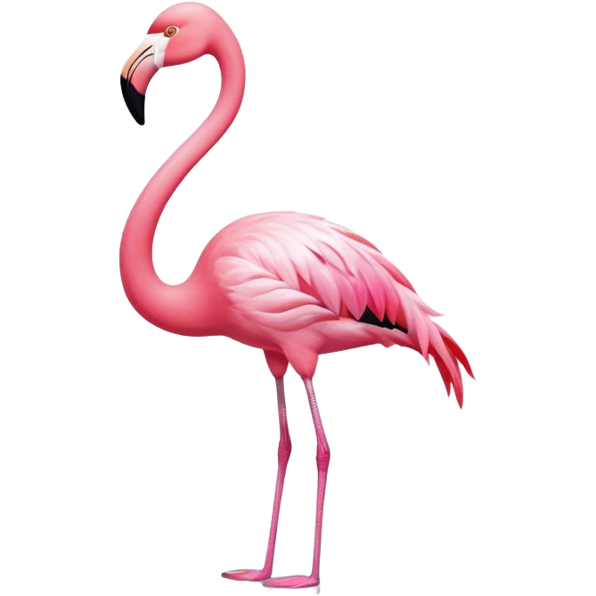 En flamingo som soler seg  emoji