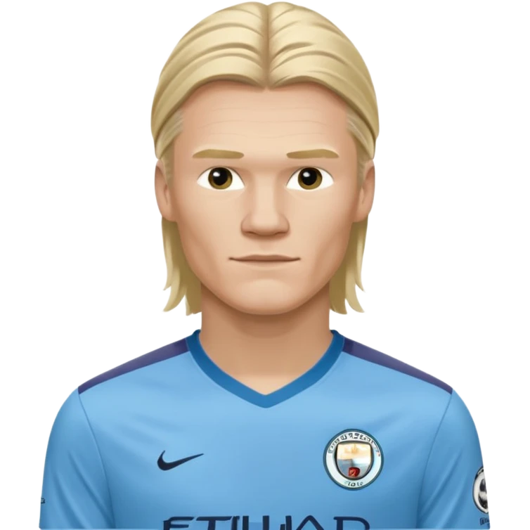 Erling Haaland long hair Manchester City emoji