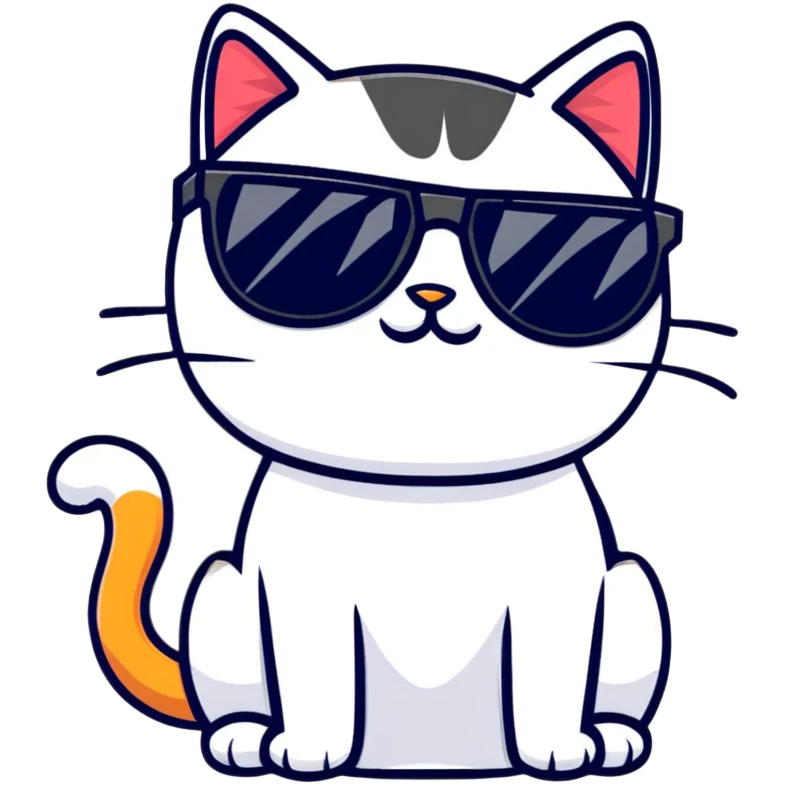 Cat with sunglasses emoji