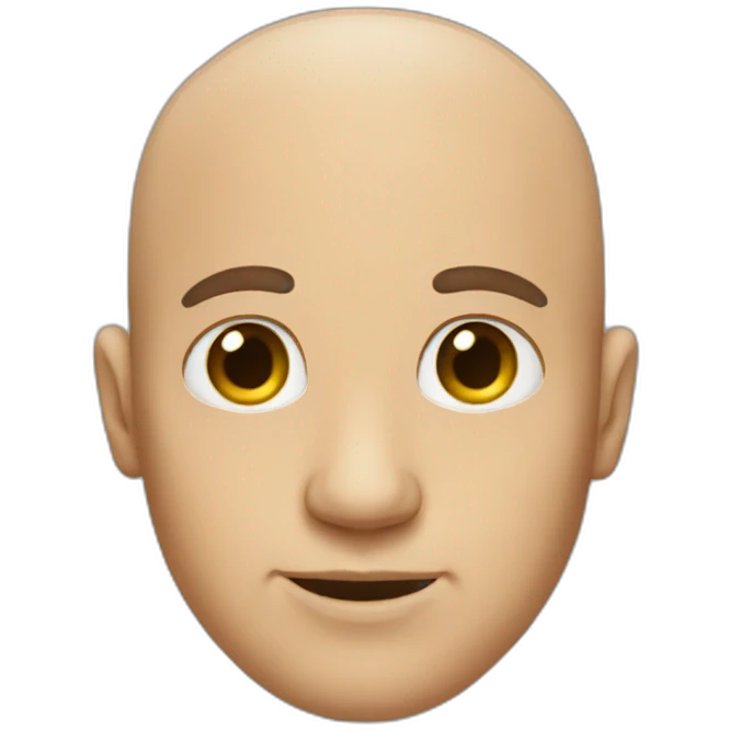 bald man with ponytail emoji