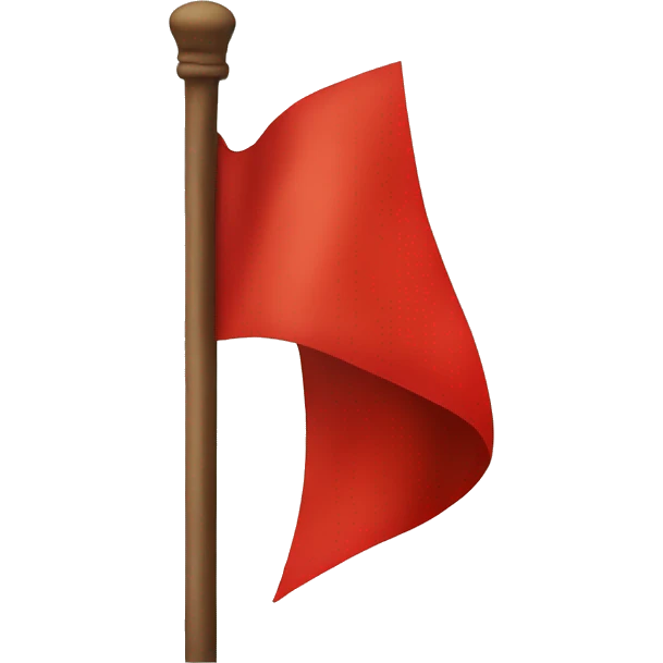 Spicy red flag emoji