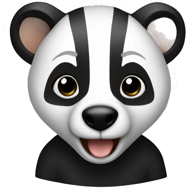 Badger wearing a black shirt that says ‘MM’ emoji