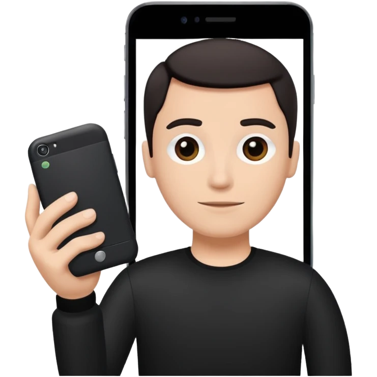 smartphone wirting an instagram comment emoji