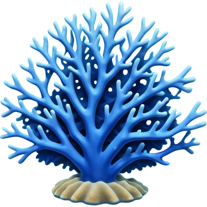 blue Coral in sea emoji