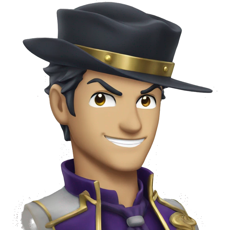 Kujo Jotaro smiling emoji