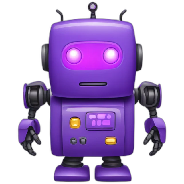 purple robot emoji