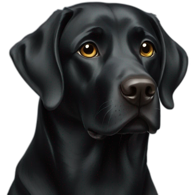 black labrador portrait emoji