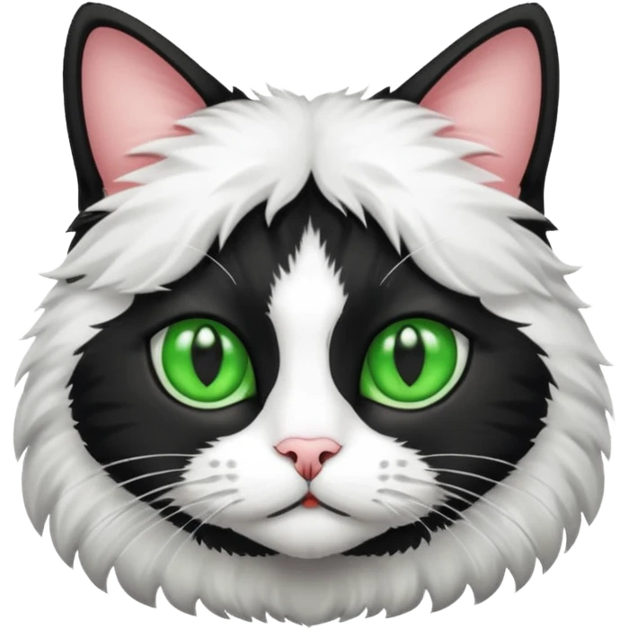 Black white cat emoji