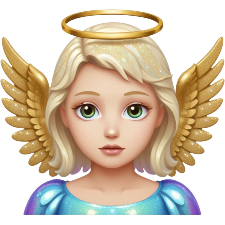 glitter fallen angel emoji