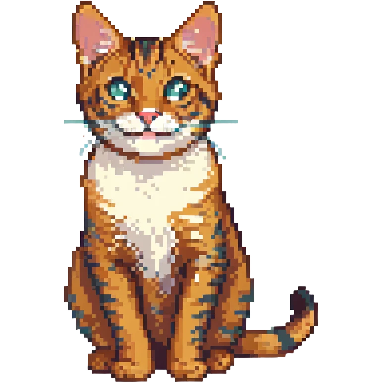 A smiling Bengal cat emoji
