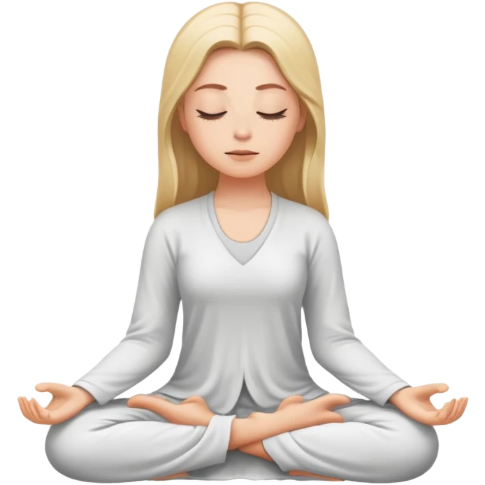 White girl  meditating emoji