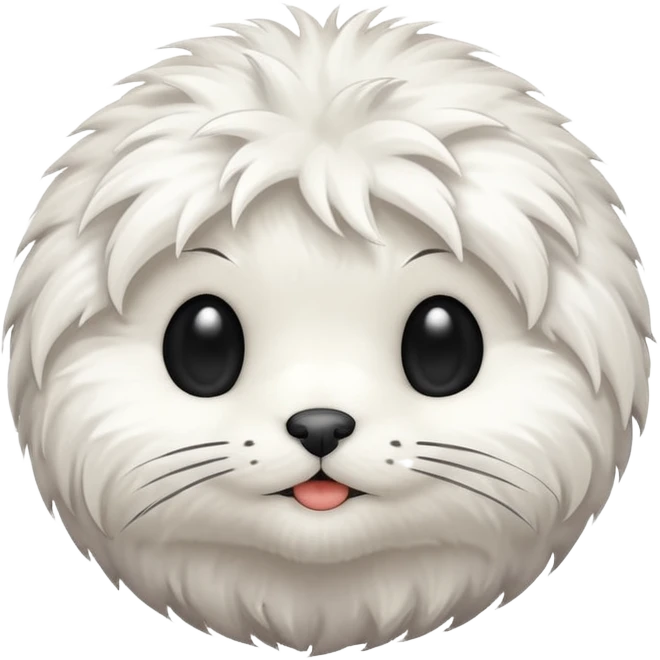white fur ball emoji