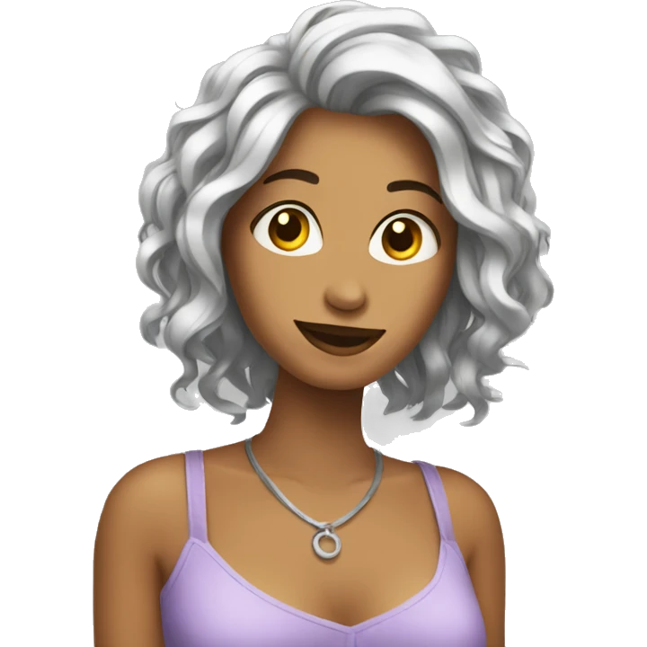 Femme avec locks qui chante  emoji
