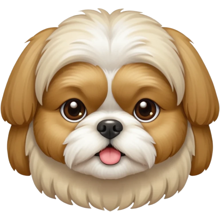 generame la imagen de un perrito raza chitzu de color cremita emoji
