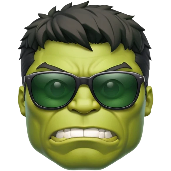 Hulk wearing sunglasses  emoji