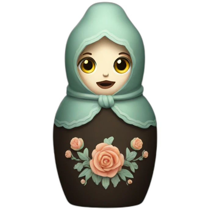 Scary Russian doll emoji