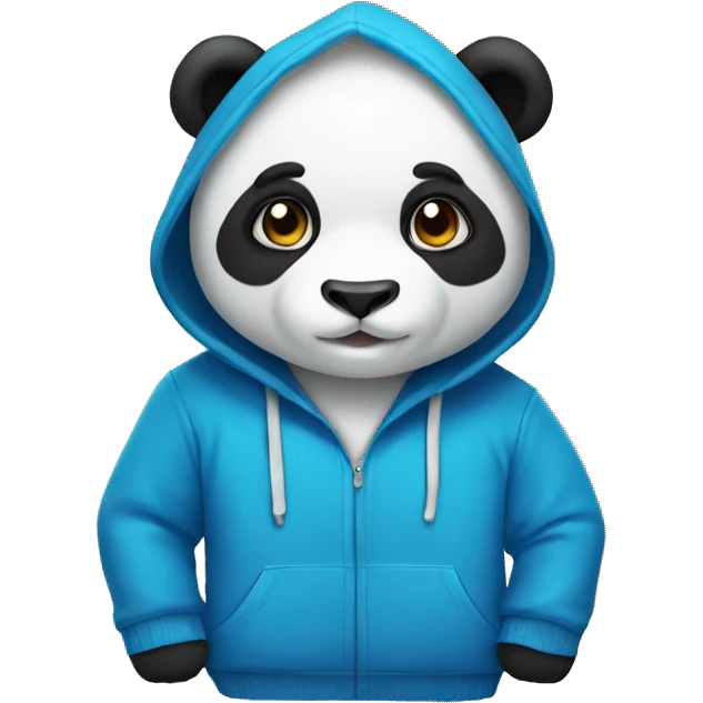  panda with blue hoodie emoji