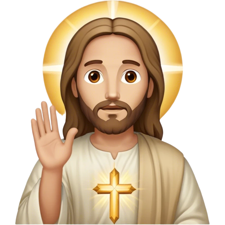 Jesus diciendo dios te bendiga  emoji