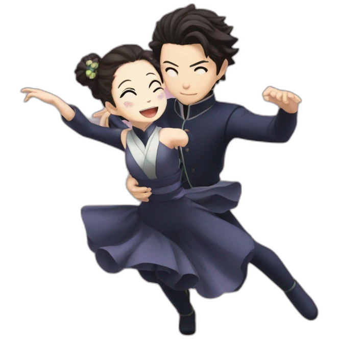 tanjiro et nesuko danse ensemble emoji