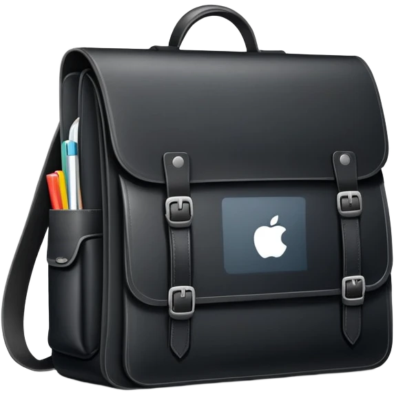 laptop emerging from a schoolbag emoji