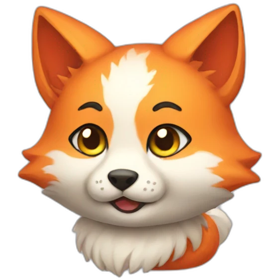 Cute kitsune emoji